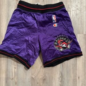 Kids Champion Toronto Raptors NBA Basketball Shorts Purple XL 18-20